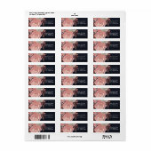 Koraalperroze zachte vette bloemkool Bouquet Wedde Etiket (Full Sheet)