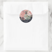 Koraalperroze zachte vette bloemkool Bouquet Wedde Ronde Sticker (Tas)