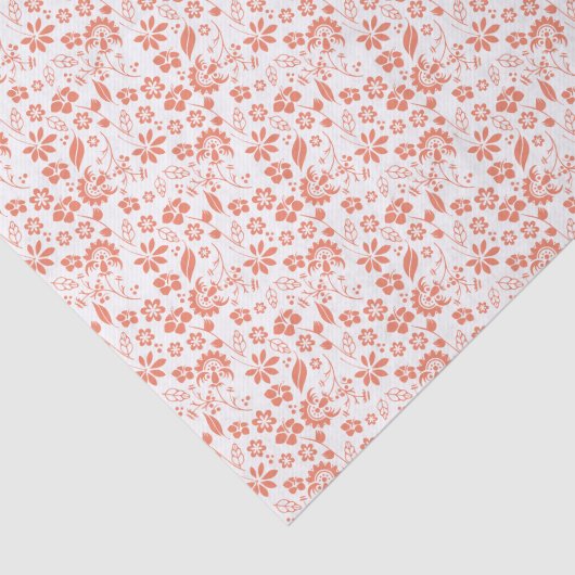  koraalpervlakken Tropische lentevloeren Tissuepapier (Detail)