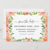 Koraalpervlakte groen opslaan datum kaart (Voorkant)