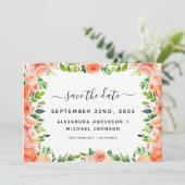 Koraalpervlakte groen opslaan datum kaart (Staand voorkant)