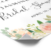 Koraalpervlek afdruk Vrijgezellenfeest Poster (Hoek)