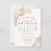 KoraalperWaterverf Floral Wedding Agenda Save The Date (Voorkant)