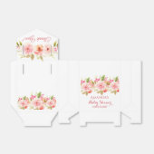 Koraalperzik dahlia baby shower dank u bedankdoosjes (Uitgevouwen)