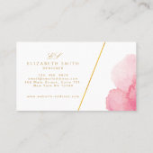 Koraalperzik Waterverf Moderne Loyaliteit Visitekaartje (Achterkant)