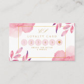 Koraalperzik Waterverf Moderne Loyaliteit Visitekaartje (Voorkant)