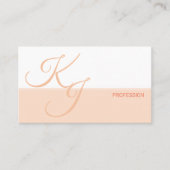 Koraalperzik Wit Minimalistische Handlettering Pla Visitekaartje (Voorkant)