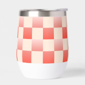 Koraalperzikgradiënt geruit (Links)