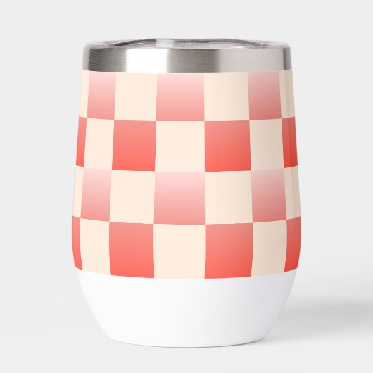 Koraalperzikgradiënt geruit (Achterkant)