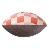 Koraalperzikgradiënt geruit american football (Gedraaid 90)