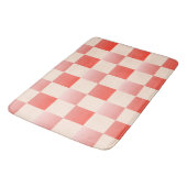 Koraalperzikgradiënt geruit badmat (Gekanteld)