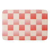 Koraalperzikgradiënt geruit badmat (Voorkant)