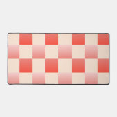 Koraalperzikgradiënt geruit bureaumat (Voorkant)