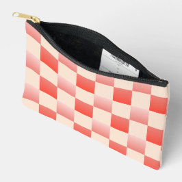 Koraalperzikgradiënt geruit etui