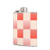 Koraalperzikgradiënt geruit heupfles (Links)