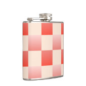 Koraalperzikgradiënt geruit heupfles (Rechts)