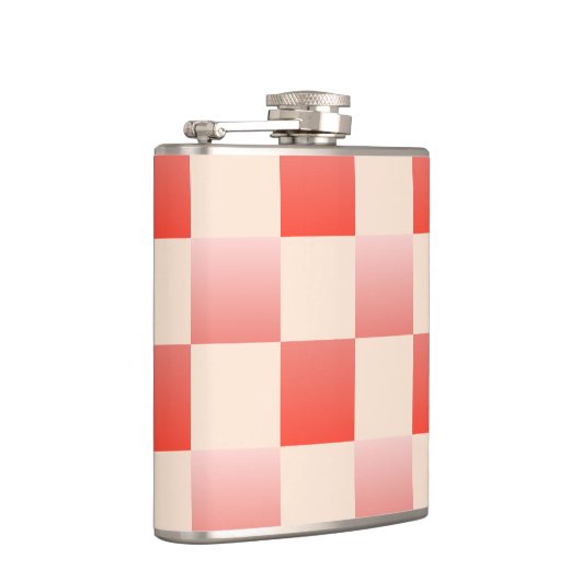 Koraalperzikgradiënt geruit heupfles (Rechts)