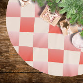 Koraalperzikgradiënt geruit kerstboom rok