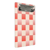 Koraalperzikgradiënt geruit mini klembord (Schuin)