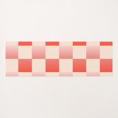 Koraalperzikgradiënt geruit yogamat (Achterkant (horizontaal))