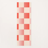 Koraalperzikgradiënt geruit yogamat (Voorkant)