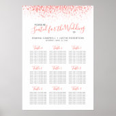 Koraalplan voor abstracte waterverf, huwelijkstabe poster (Voorkant)