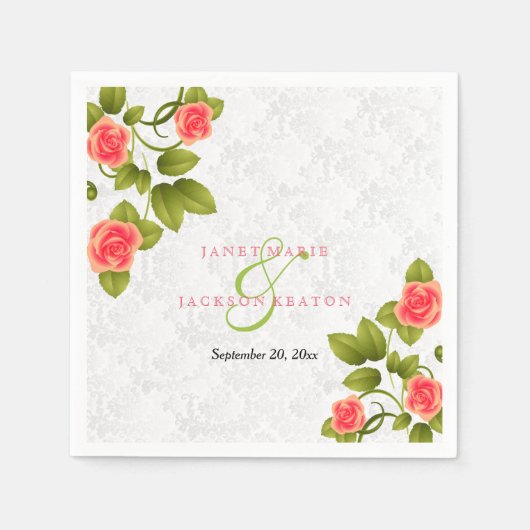 koraalriem servetten (Voorkant)