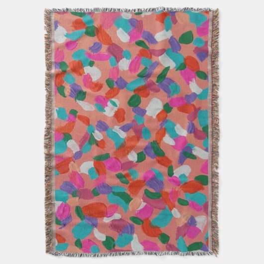 Koraalrif Abstract Deken (Voorkant Verticaal)