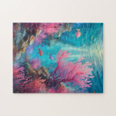 Koraalrif Abstracte Oceaan Moderne Kunst Legpuzzel (Horizontaal)