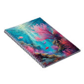 Koraalrif Abstracte Oceaan Moderne Kunst Notitieboek (Rechterzijde)