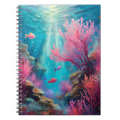 Koraalrif Abstracte Oceaan Moderne Kunst Notitieboek (Voorkant)