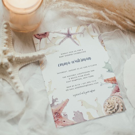 Koraalrif Baby shower Invitation Kaart