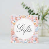 Koraalrif Baby shower Tabel Kaart (Staand voorkant)