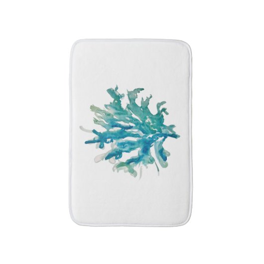 Koraalrif Blauw Groen Wit Bad Mat (Voorkant Verticaal)