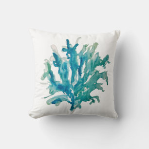 Koraalrif Blauw Kusthoudend Sierkussen