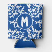 Koraalrif blauw wit gepersonaliseerd blikjeskoeler (Voorkant)