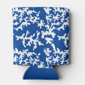 Koraalrif blauw wit gepersonaliseerd blikjeskoeler (Achterkant)