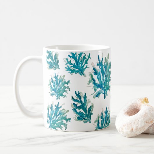 Koraalrif Blue Coastal Living Koffiemok (Met donut)