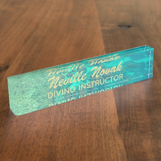 Koraalrif, bord naambordje