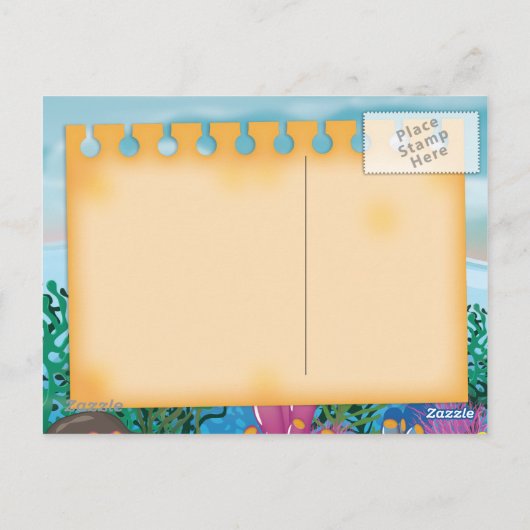 Koraalrif Briefkaart (Achterkant)