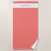 Koraalrif bruidsmeisjes namen kalligrafie Elegant Strandlaken (Voorkant)