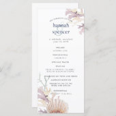 Koraalrif bruiloft programma programmakaart (Voorkant / Achterkant)