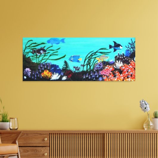 Koraalrif Canvas Afdruk (Insitu (Woonkamer))