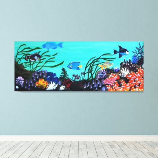Koraalrif Canvas Afdruk (Insitu (Houten vloer))