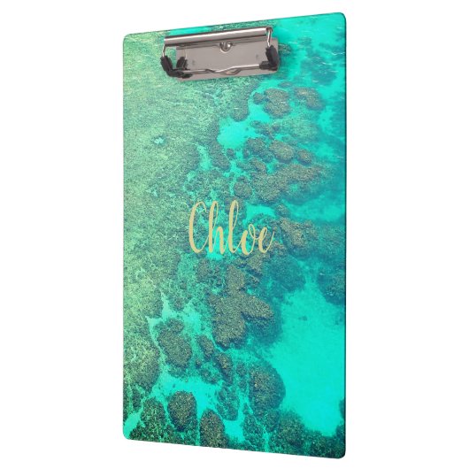 Koraalrif Caraïben turquoise oceaanwater Klembord (Links)