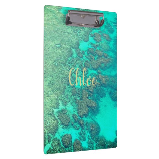 Koraalrif Caraïben turquoise oceaanwater Klembord (Rechts)