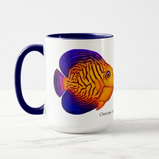 Koraalrif Chevron Tang Fish Mok (Links)