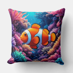 Koraalrif Clownvis Oceaan Huis Decoratie Kussen