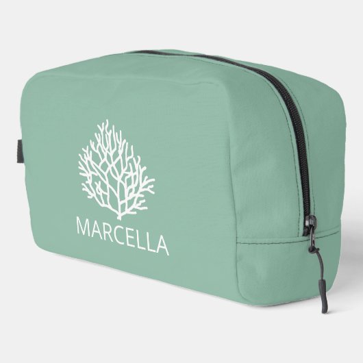 Koraalrif Custom Naam Summer Beach Toilettasje (Rechterhoek)