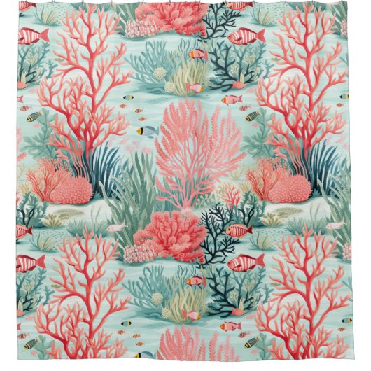 Koraalrif douchegordijn (Voorkant)